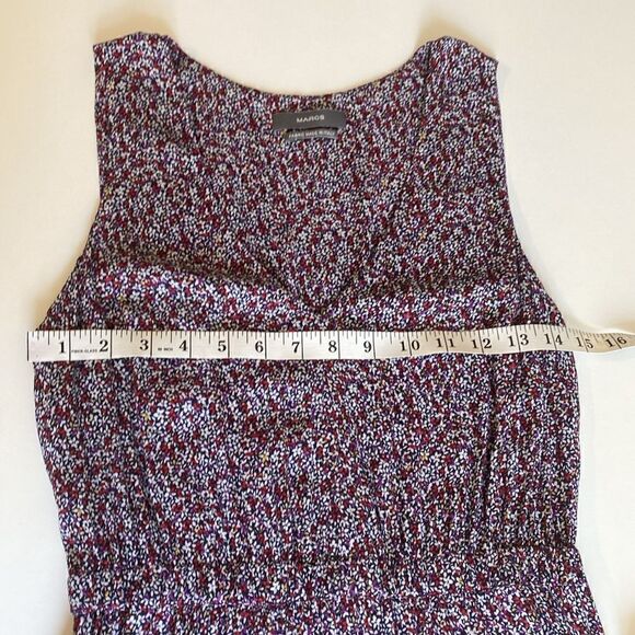 MARCS Navy Red and White Ditsy Mini Floral Dress Size Small - Picture 11 of 12